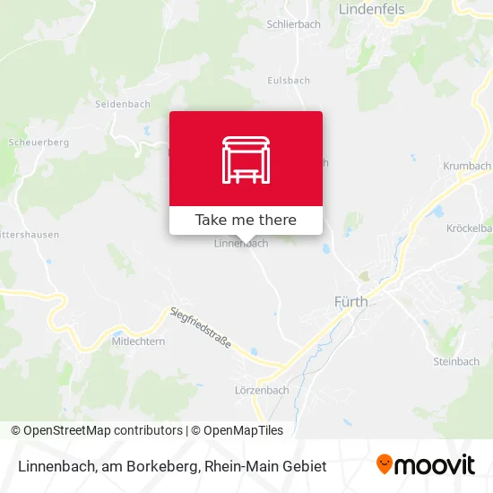 Карта Linnenbach, am Borkeberg