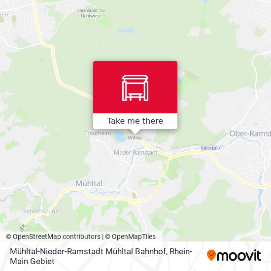 Mühltal-Nieder-Ramstadt Mühltal Bahnhof map