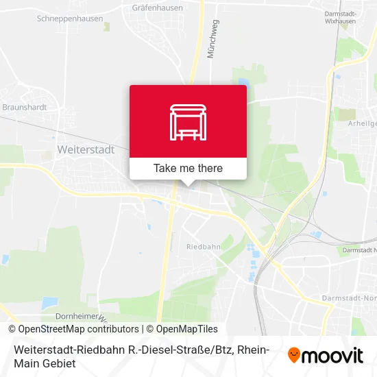 Карта Weiterstadt-Riedbahn R.-Diesel-Straße / Btz
