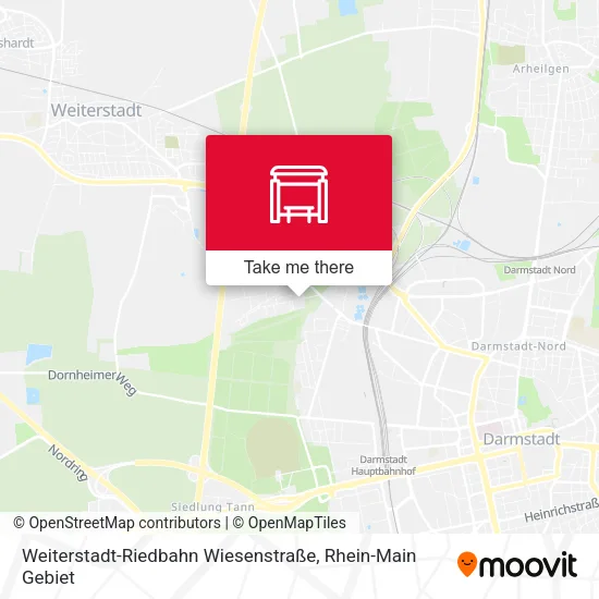 Карта Weiterstadt-Riedbahn Wiesenstraße