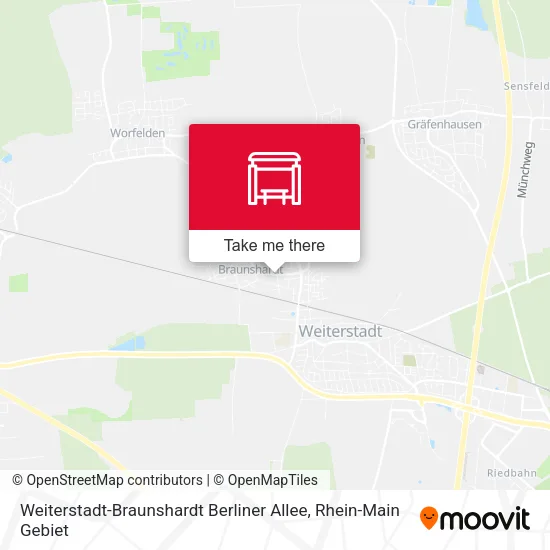 Карта Weiterstadt-Braunshardt Berliner Allee