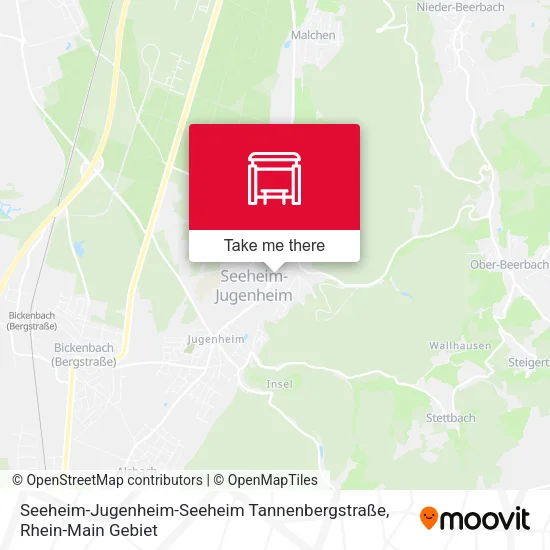 Карта Seeheim-Jugenheim-Seeheim Tannenbergstraße