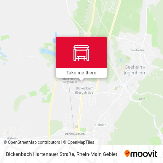 Карта Bickenbach Hartenauer Straße