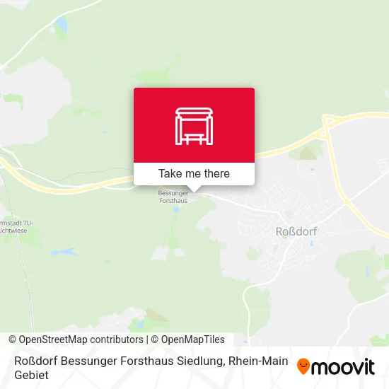 Карта Roßdorf Bessunger Forsthaus Siedlung