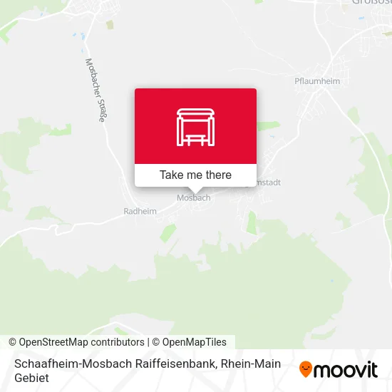 Карта Schaafheim-Mosbach Raiffeisenbank