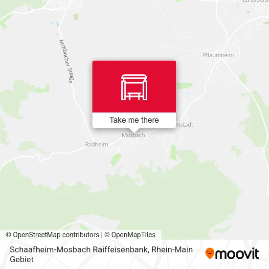 Карта Schaafheim-Mosbach Raiffeisenbank