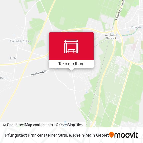 Pfungstadt Frankensteiner Straße map