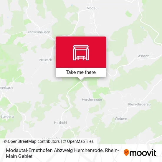 Карта Modautal-Ernsthofen Abzweig Herchenrode