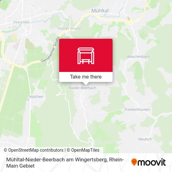Карта Mühltal-Nieder-Beerbach am Wingertsberg