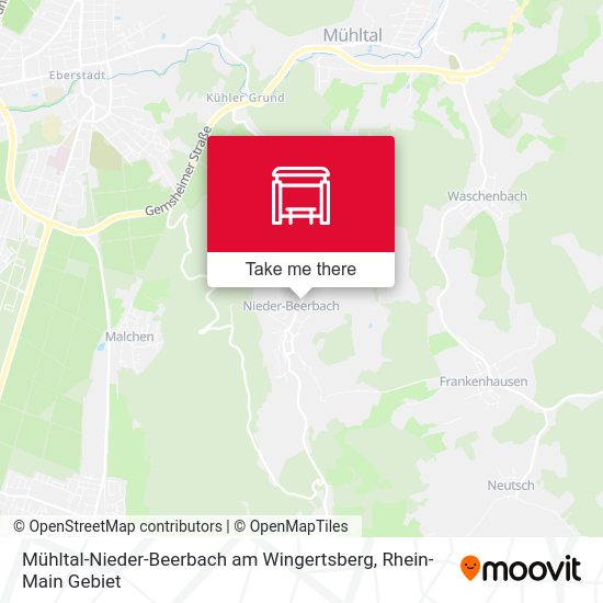 Карта Mühltal-Nieder-Beerbach am Wingertsberg