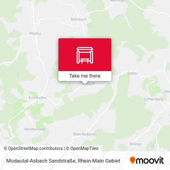 Карта Modautal-Asbach Sandstraße
