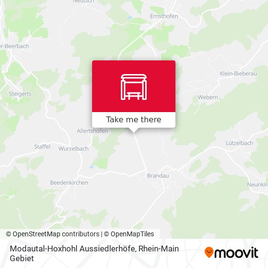 Modautal-Hoxhohl Aussiedlerhöfe map