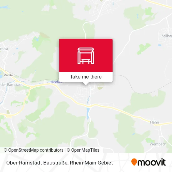 Карта Ober-Ramstadt Baustraße