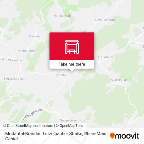 Modautal-Brandau Lützelbacher Straße map