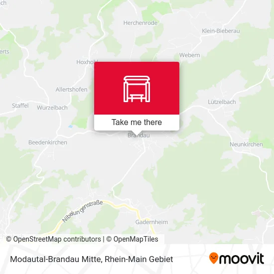 Modautal-Brandau Mitte map