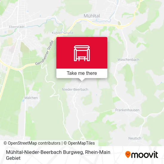 Карта Mühltal-Nieder-Beerbach Burgweg