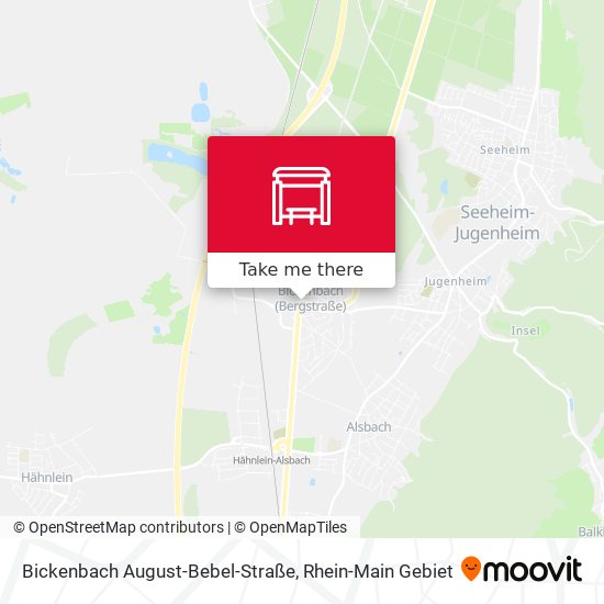 Bickenbach August-Bebel-Straße map