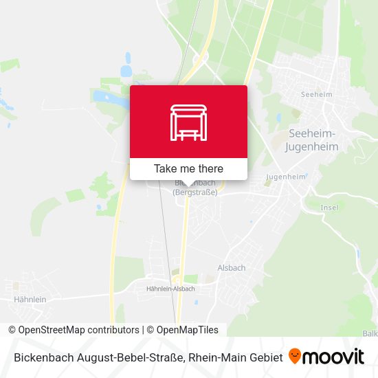 Bickenbach August-Bebel-Straße map