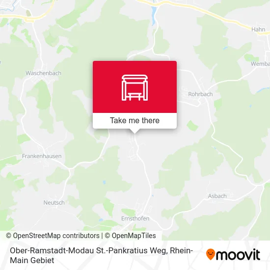 Карта Ober-Ramstadt-Modau St.-Pankratius Weg