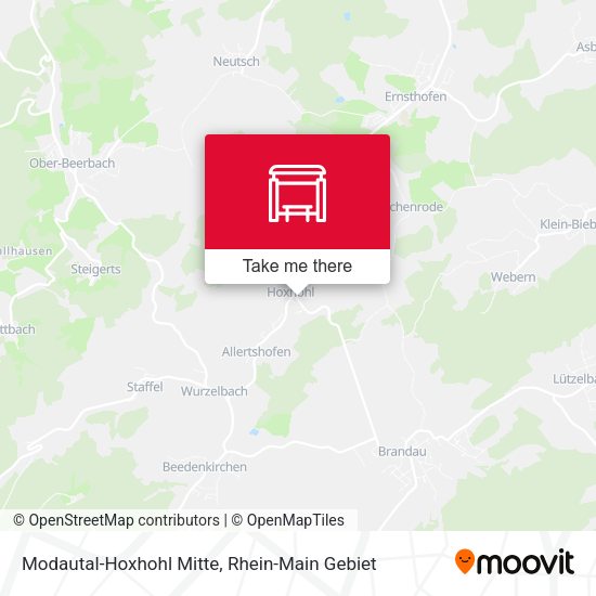 Карта Modautal-Hoxhohl Mitte