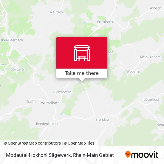 Карта Modautal-Hoxhohl Sägewerk