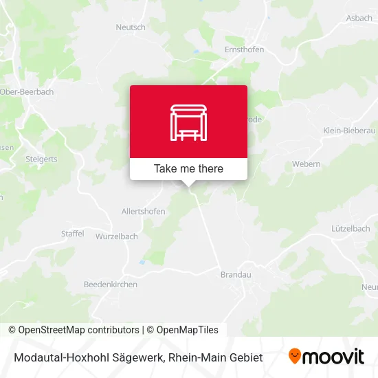 Карта Modautal-Hoxhohl Sägewerk