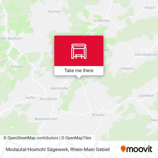 Карта Modautal-Hoxhohl Sägewerk
