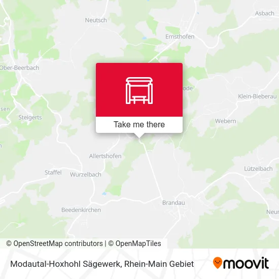 Карта Modautal-Hoxhohl Sägewerk