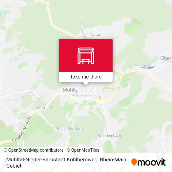 Mühltal-Nieder-Ramstadt Kohlbergweg map