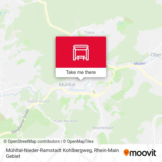 Карта Mühltal-Nieder-Ramstadt Kohlbergweg