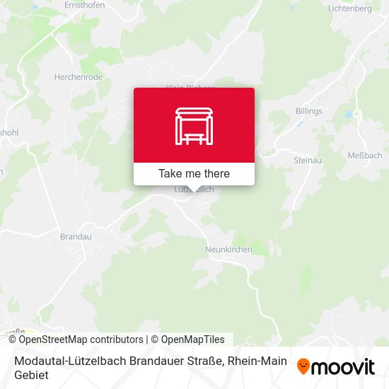 Modautal-Lützelbach Brandauer Straße map
