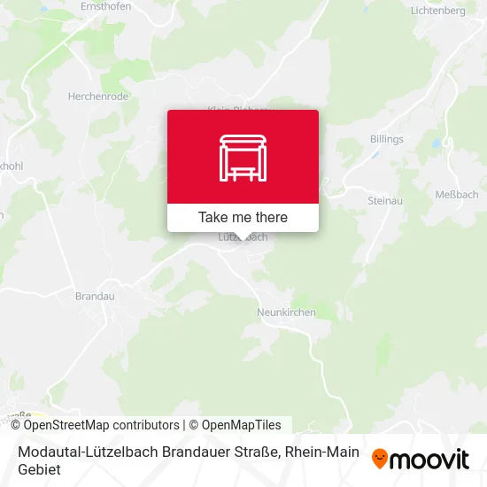 Карта Modautal-Lützelbach Brandauer Straße