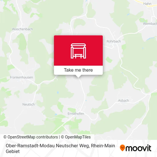 Карта Ober-Ramstadt-Modau Neutscher Weg