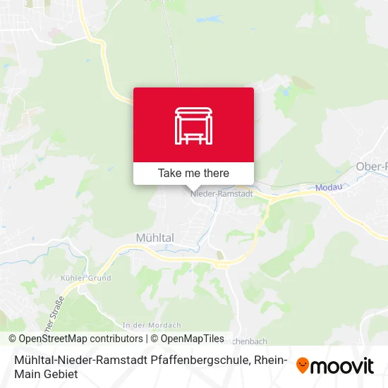 Карта Mühltal-Nieder-Ramstadt Pfaffenbergschule