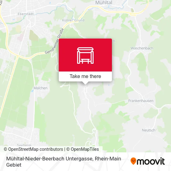 Карта Mühltal-Nieder-Beerbach Untergasse