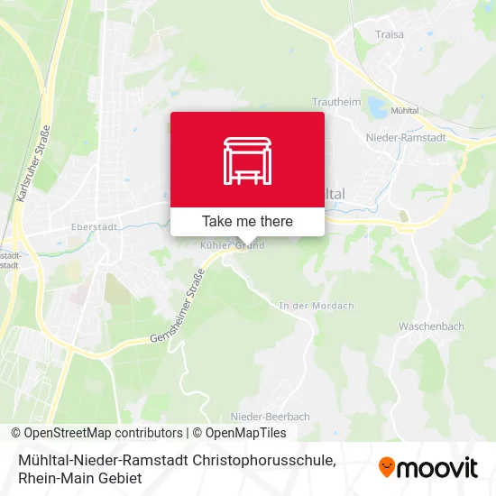 Карта Mühltal-Nieder-Ramstadt Christophorusschule
