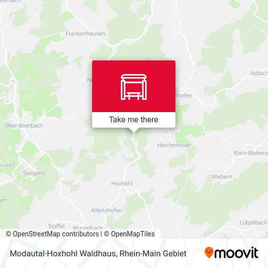 Modautal-Hoxhohl Waldhaus map