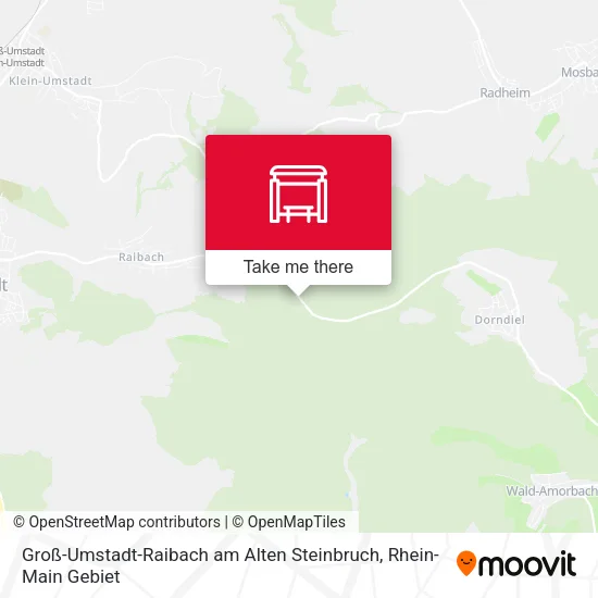 Карта Groß-Umstadt-Raibach am Alten Steinbruch