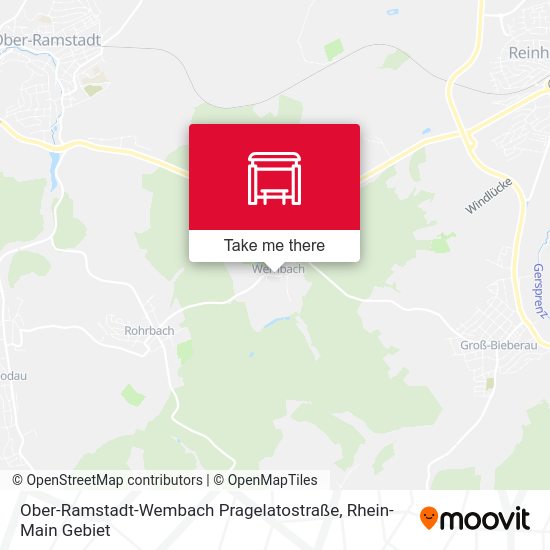 Ober-Ramstadt-Wembach Pragelatostraße map