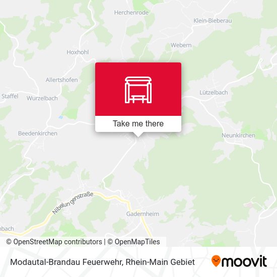 Modautal-Brandau Feuerwehr map