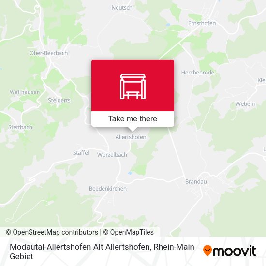 Modautal-Allertshofen Alt Allertshofen map