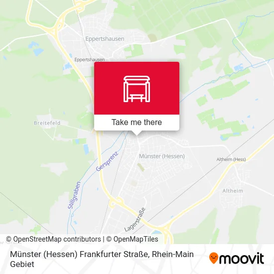 Карта Münster (Hessen) Frankfurter Straße