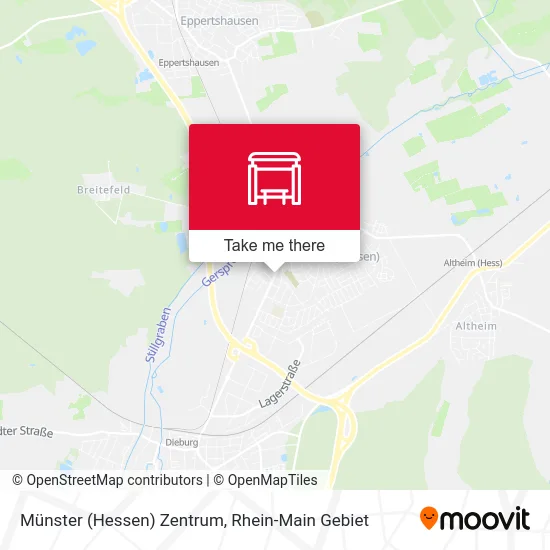 Карта Münster (Hessen) Zentrum