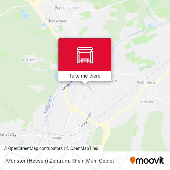 Карта Münster (Hessen) Zentrum