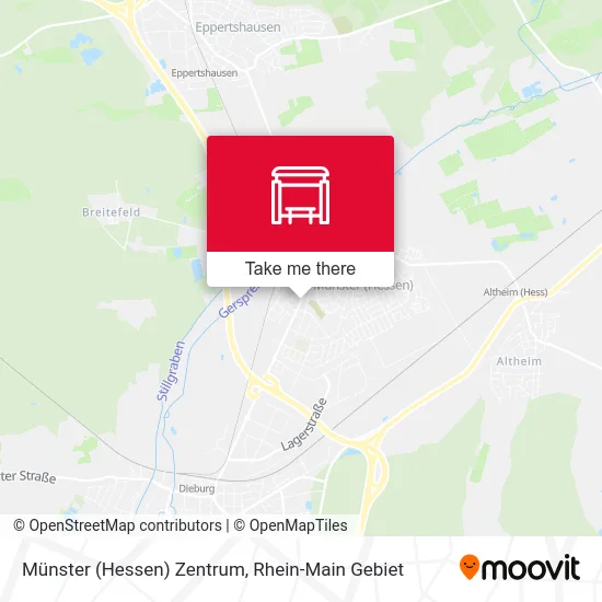 Карта Münster (Hessen) Zentrum