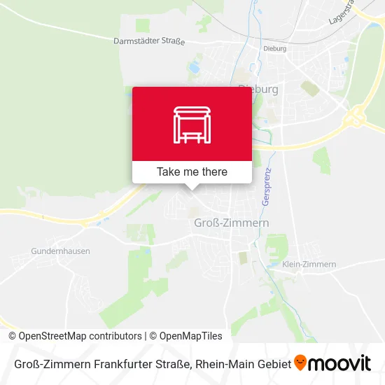 Карта Groß-Zimmern Frankfurter Straße