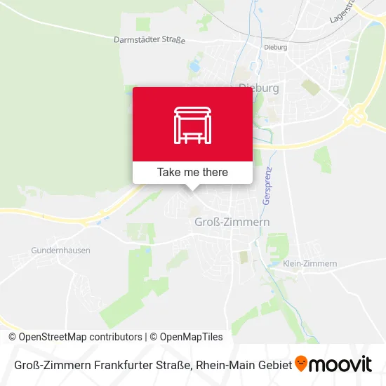 Карта Groß-Zimmern Frankfurter Straße