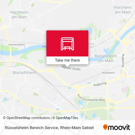 Карта Rüsselsheim Bereich Service