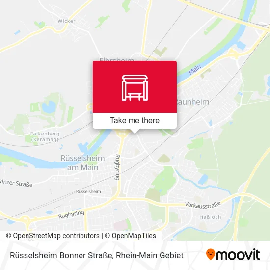 Карта Rüsselsheim Bonner Straße