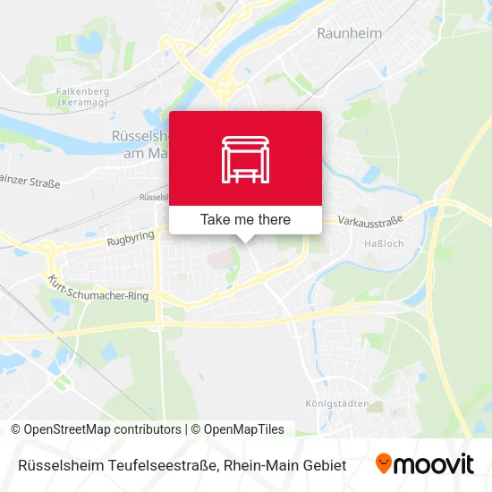 Карта Rüsselsheim Teufelseestraße